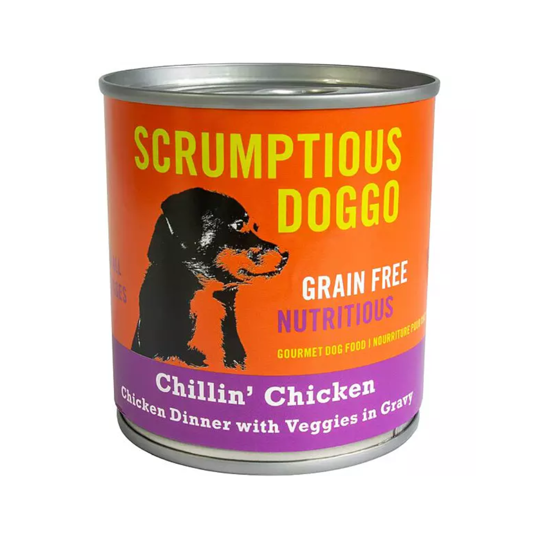 Scrumptious Doggo Wet Dog Food - Chicken & Veggie Dinner In Gravy Canned