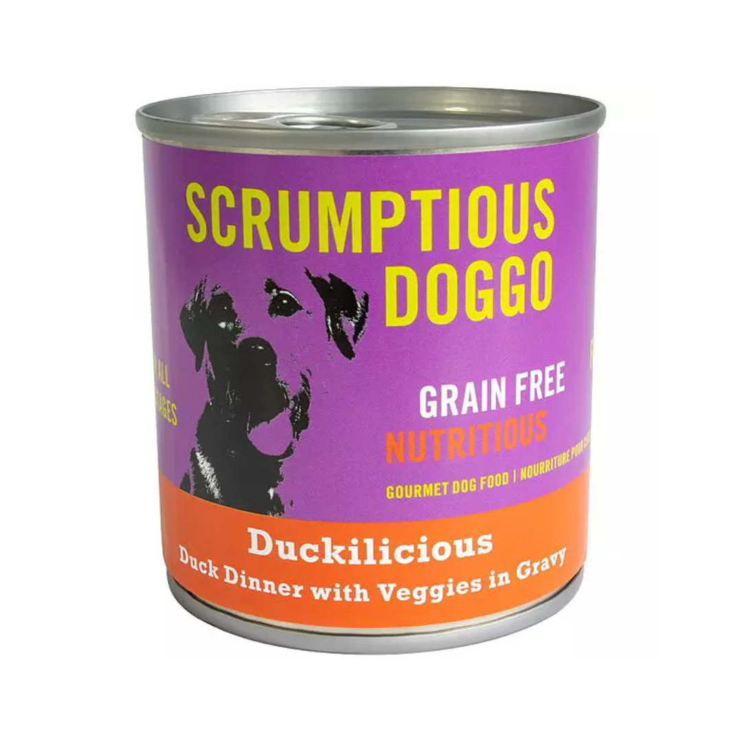 Scrumptious Doggo Wet Dog Food - Duck & Veggie Dinner in Gravy Canned