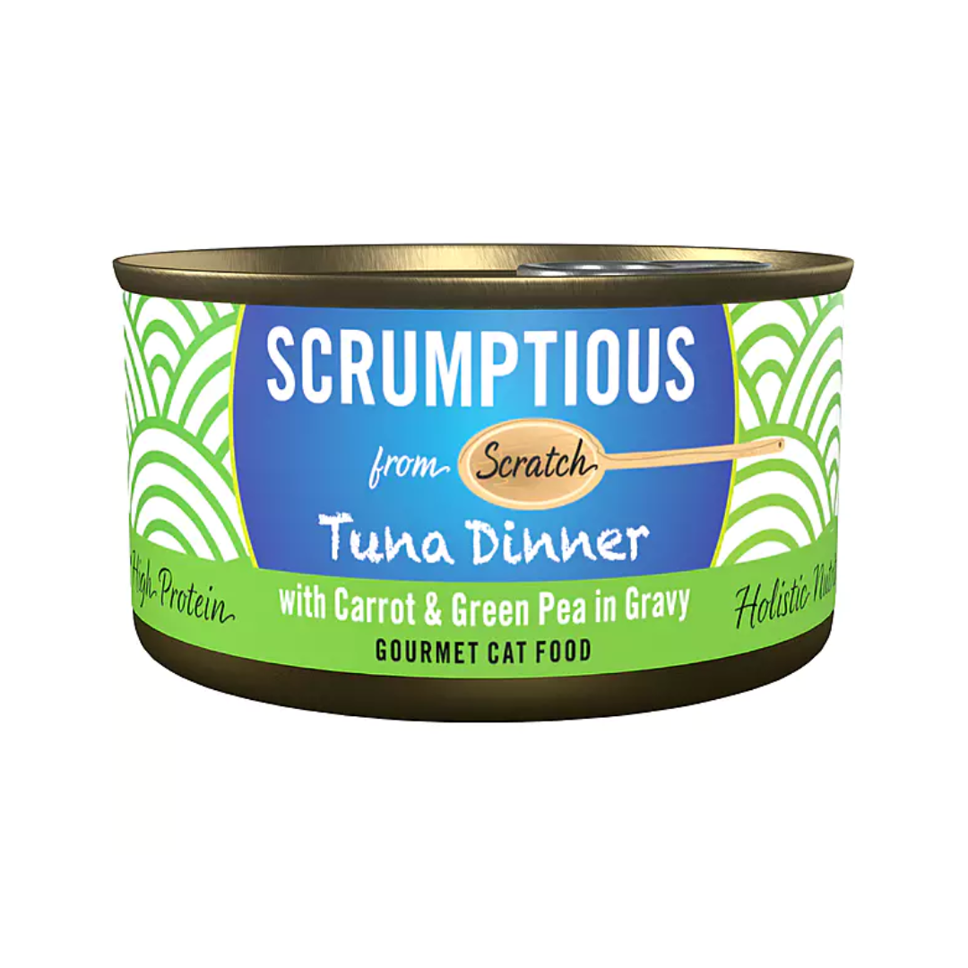 Scrumptious From Scratch Wet Cat Food - Red Meat Tuna with Carrots & Peas Canned