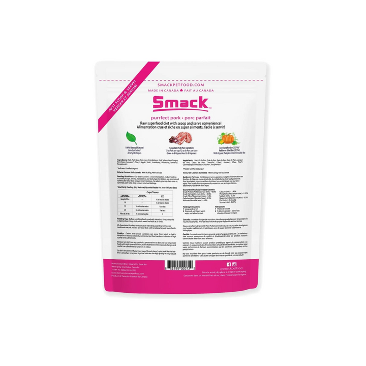 Smack Dehydrated Cat Food - Purrfect Pork