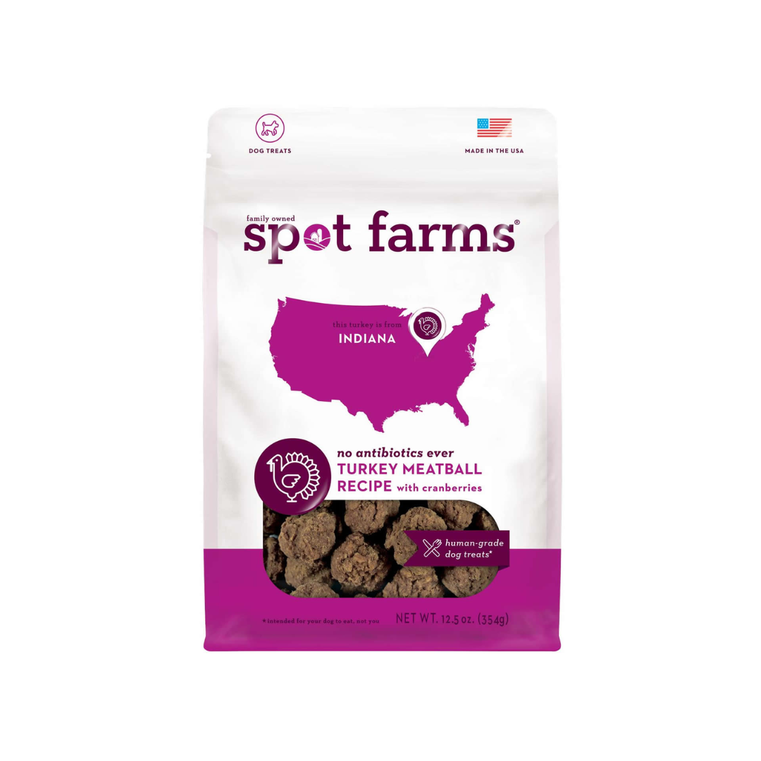 Spot Farms Dog Treats - Turkey Meatballs with Cranberries