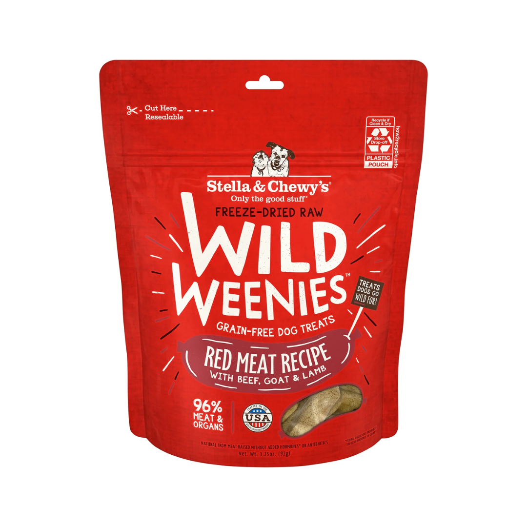 Stella & Chewy's Freeze-Dried Dog Treats - Wild Weenies Red Meat Recipe