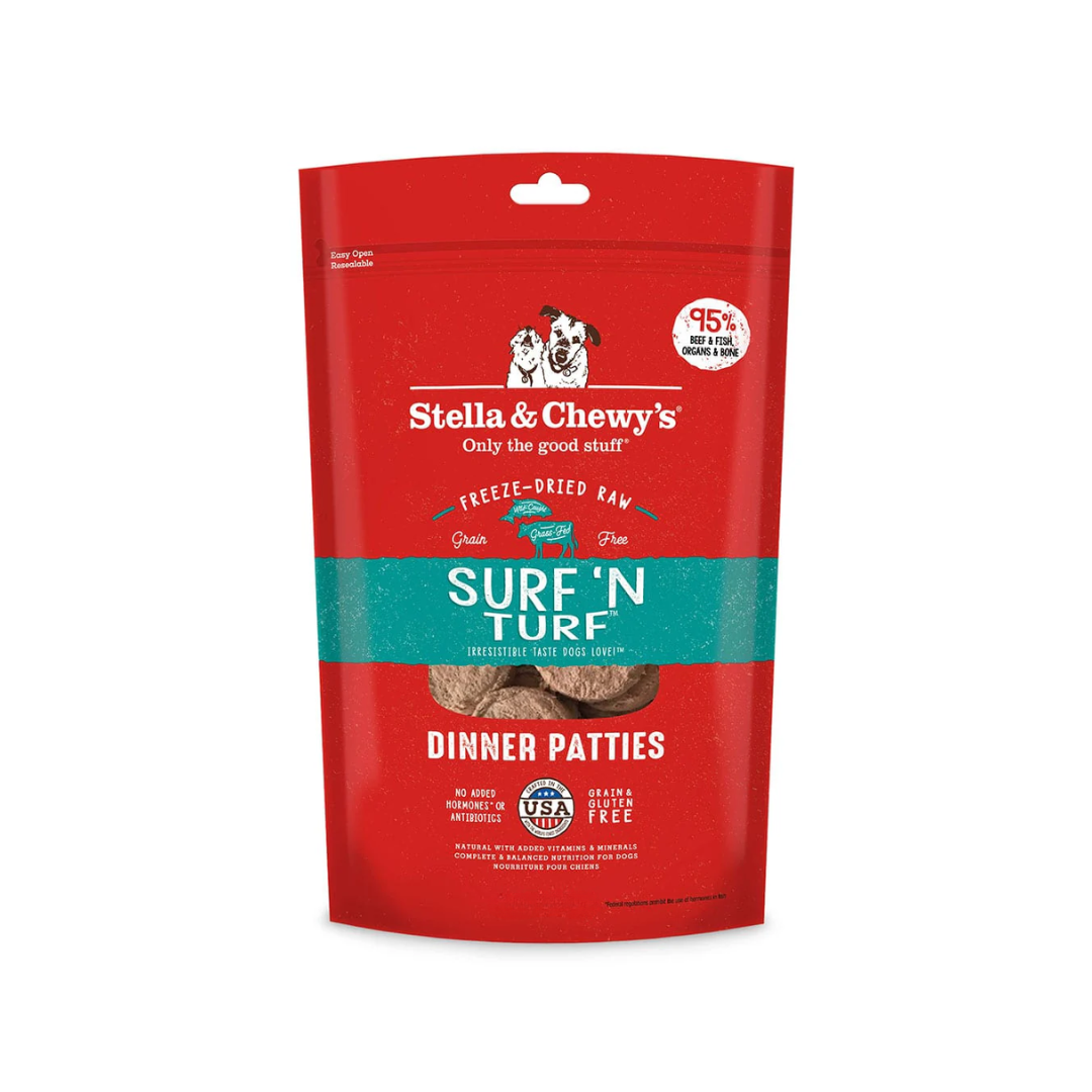 Stella & Chewy's Freeze-Dried Raw Dog Food - Surf ‘N Turf Dinner Patties