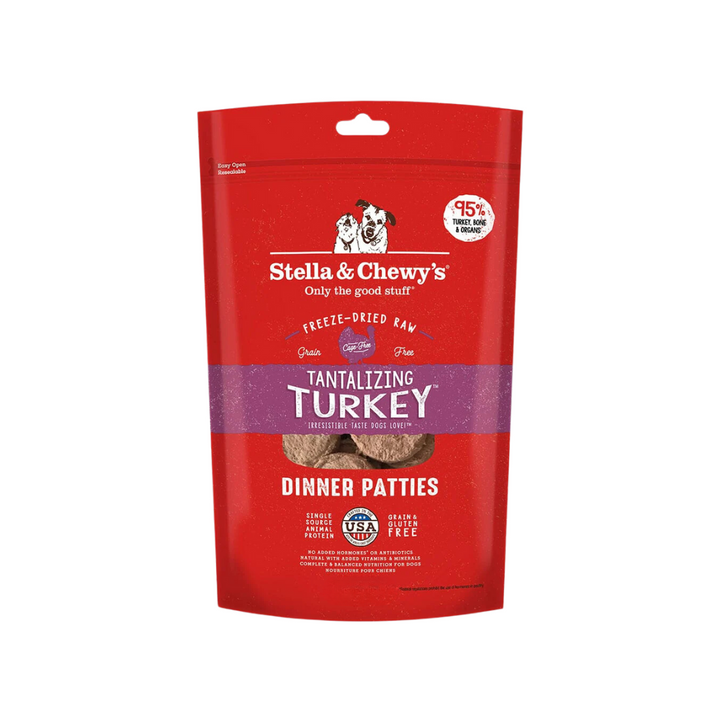 Stella & Chewy's Freeze-Dried Raw Dog Food - Tantalizing Turkey Dinner Patties