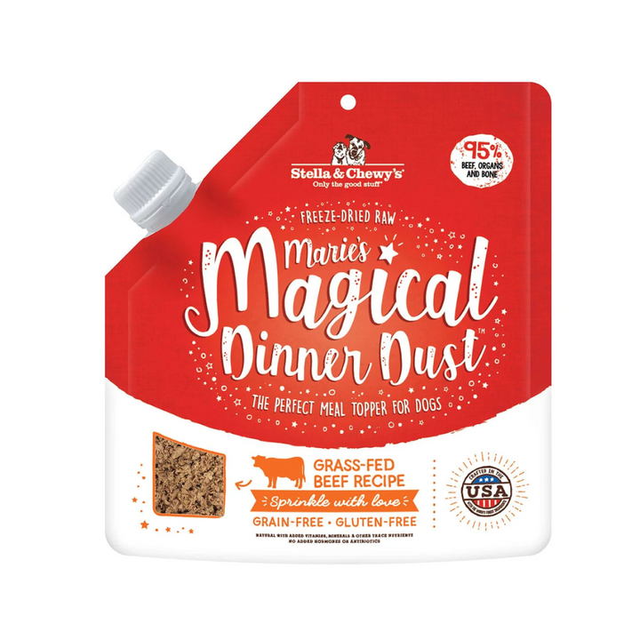 Stella & Chewy's Freeze-Dried Raw Dog Meal Mixers - Marie’s Magical Dinner Dust Grass-Fed Beef