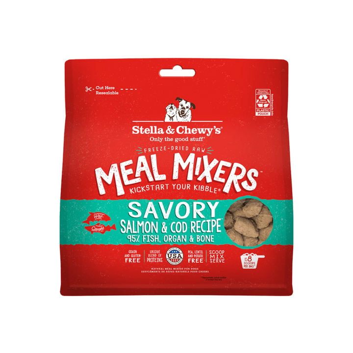 Stella & Chewy's Freeze-Dried Raw Dog Meal Mixers - Savory Salmon & Cod