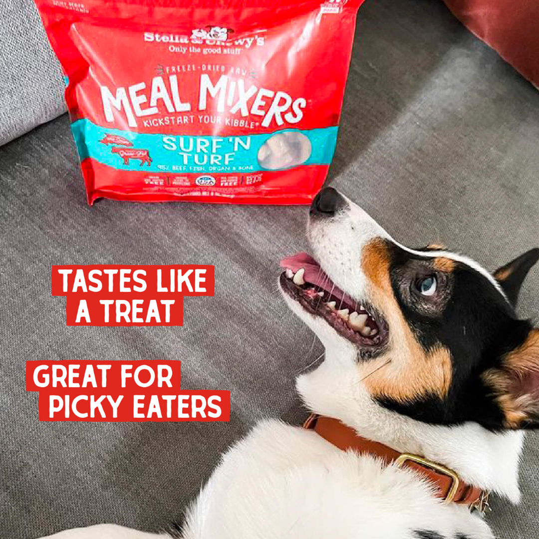 Stella & Chewy's Freeze-Dried Raw Dog Meal Mixers - Surf 'N Turf