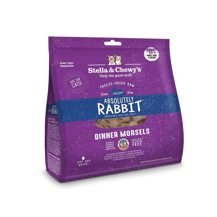 Stella & Chewy's Freeze Dried Cat Food - Absolutely Rabbit Raw Dinner Morsels