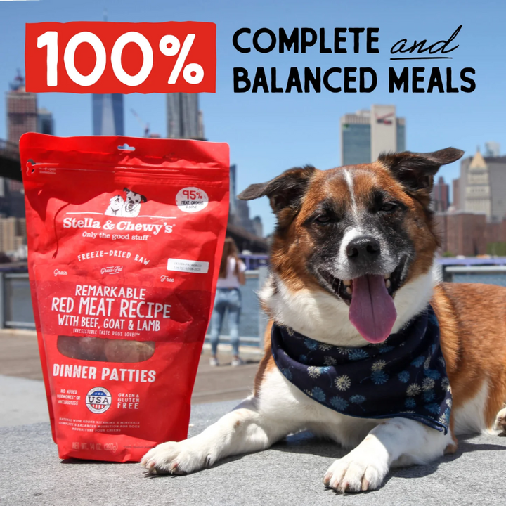 Stella & Chewy's Freeze Dried Raw Dog Food - Remarkable Red Meat Dinner Patties