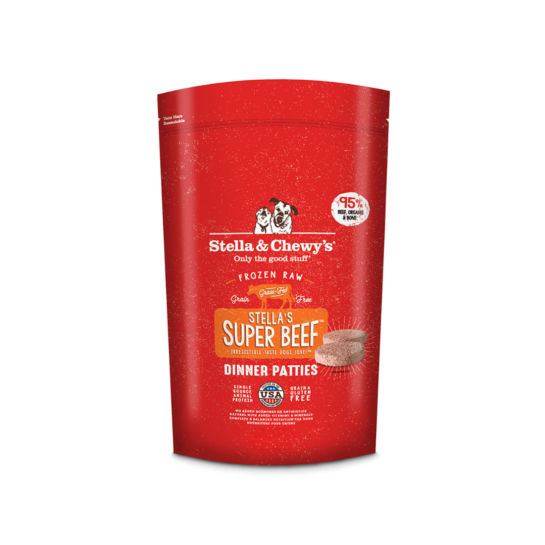 Stella & Chewy's Frozen Raw Dog Food - Stella Super Beef Dinner Patties