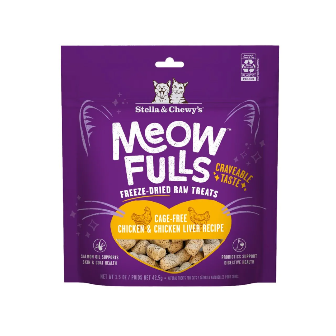 Stella & Chewy's Meowfulls Freeze-Dried Cat Treats - Chicken & Chicken Liver Recipe