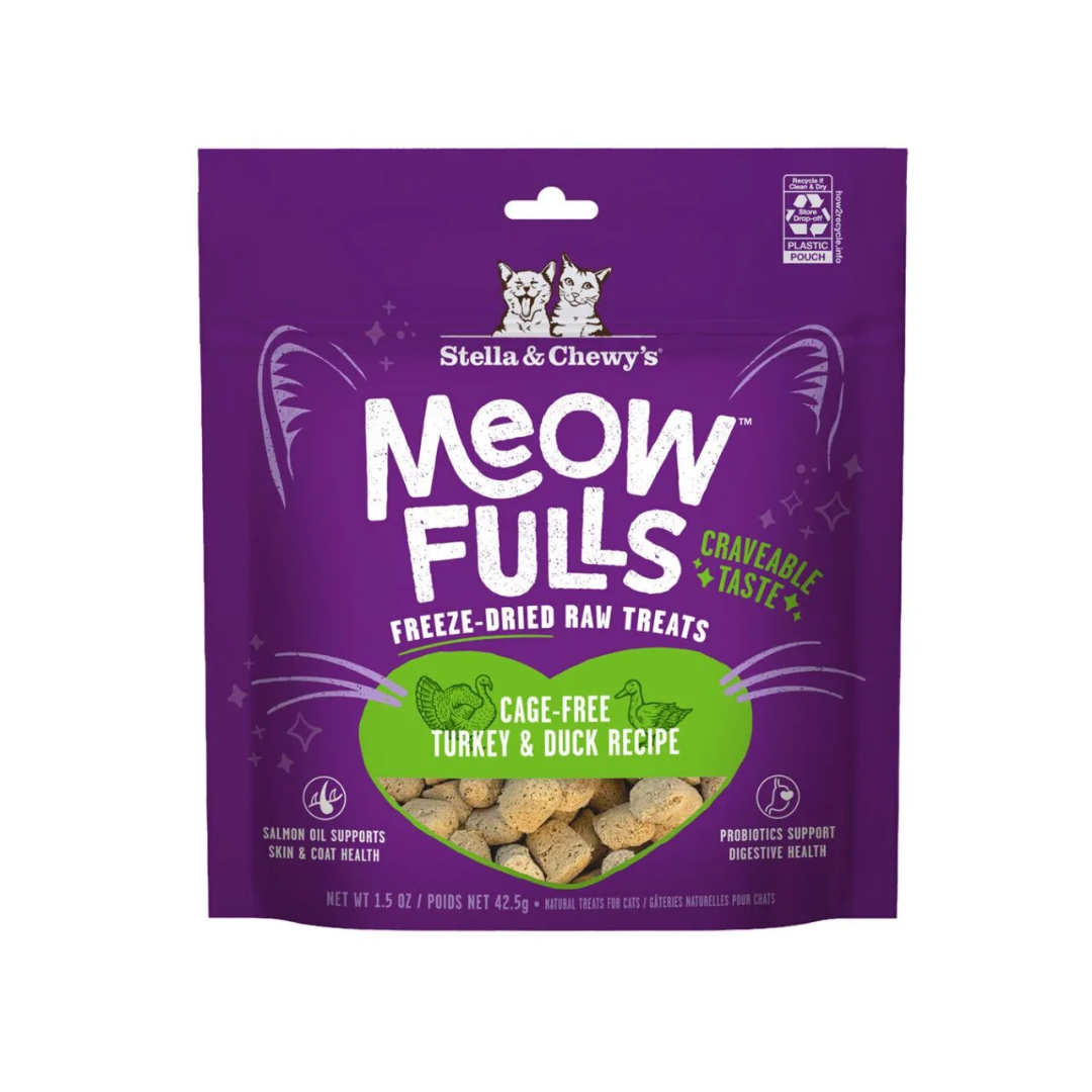 Stella & Chewy's Meowfulls Freeze-Dried Cat Treats - Turkey & Duck Recipe