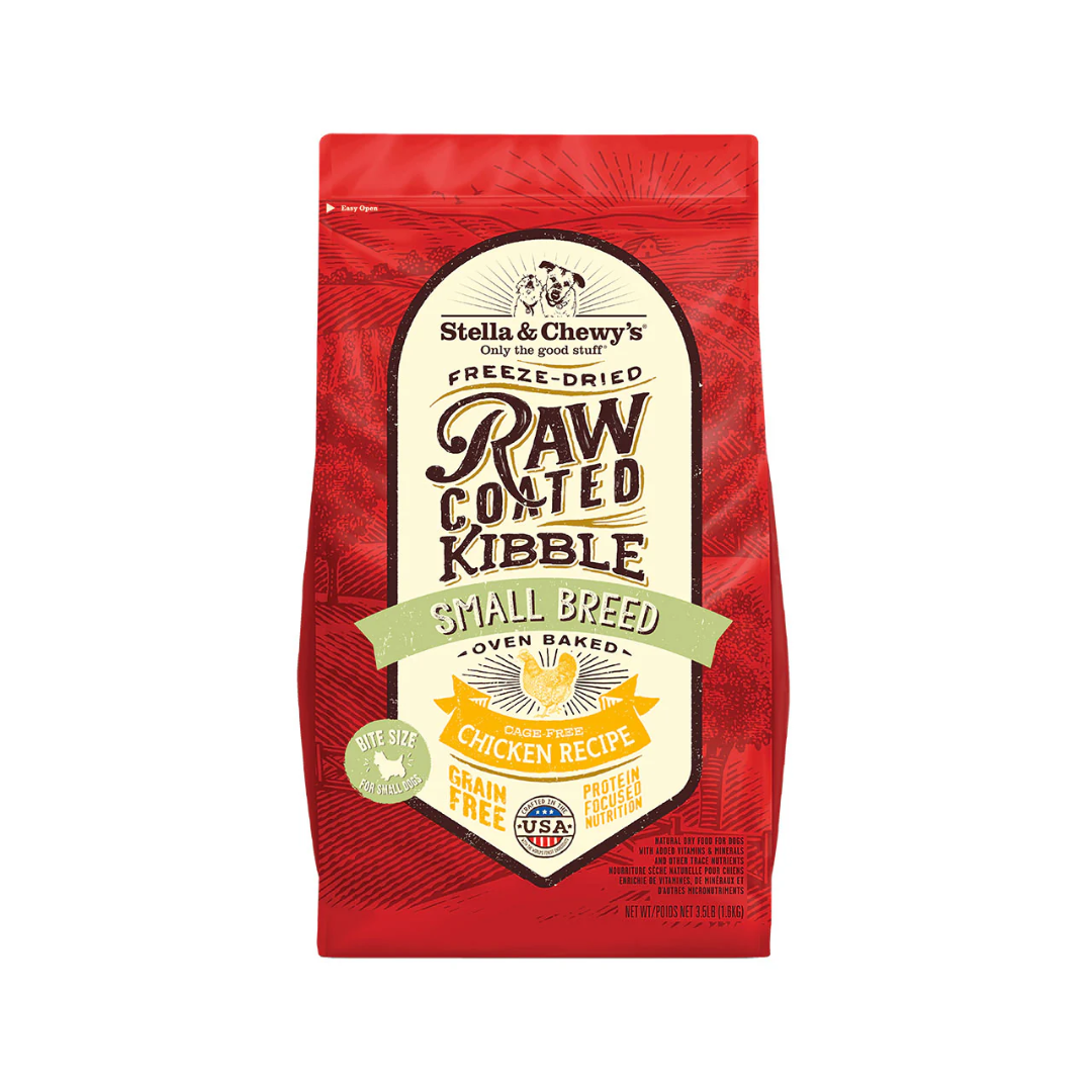 Stella & Chewy's Raw Freeze-Dried Dog Food - Cage-Free Chicken Coated Kibble for Small Breeds