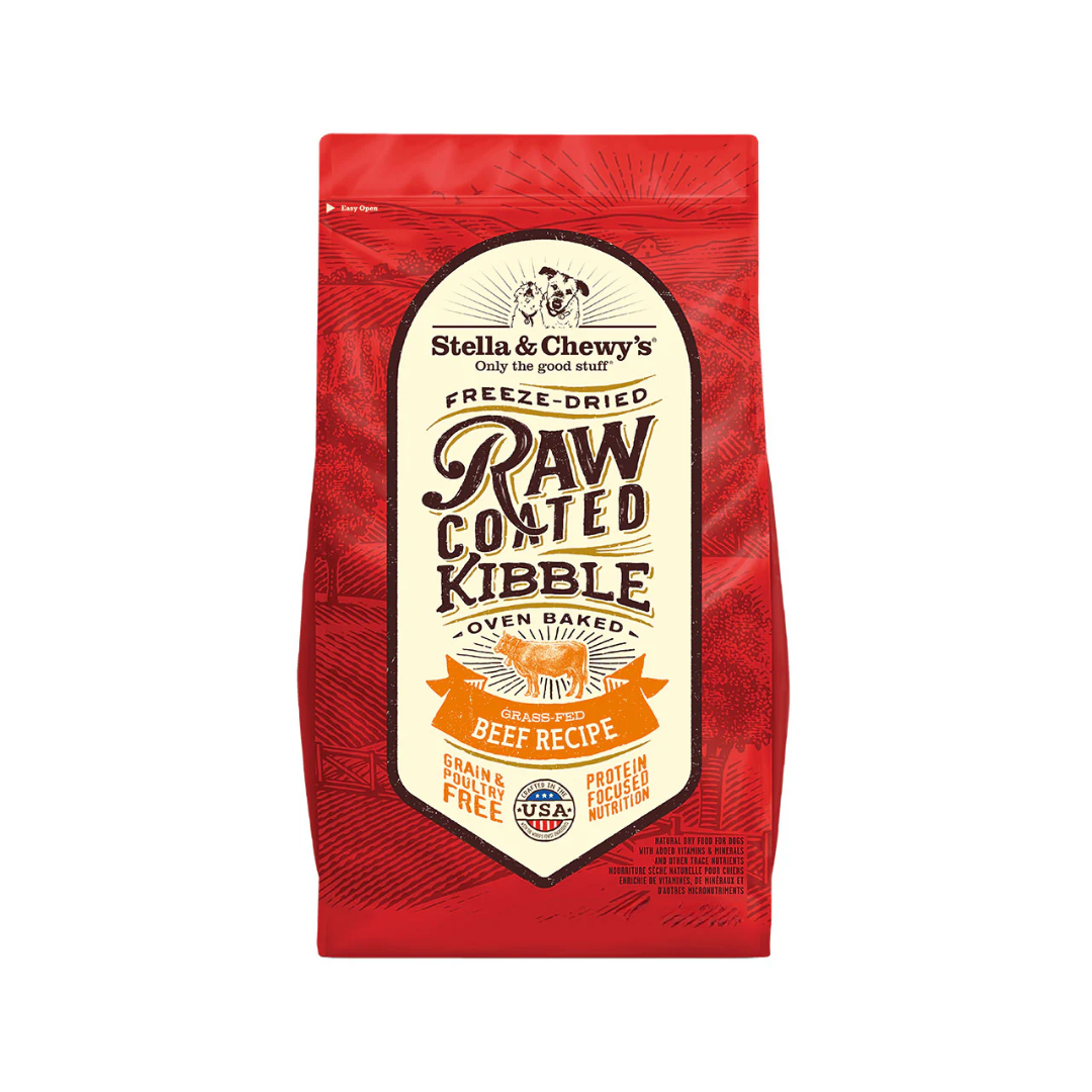 Stella & Chewy's Raw Freeze-Dried Dog Food - Grass-Fed Beef Coated Kibble