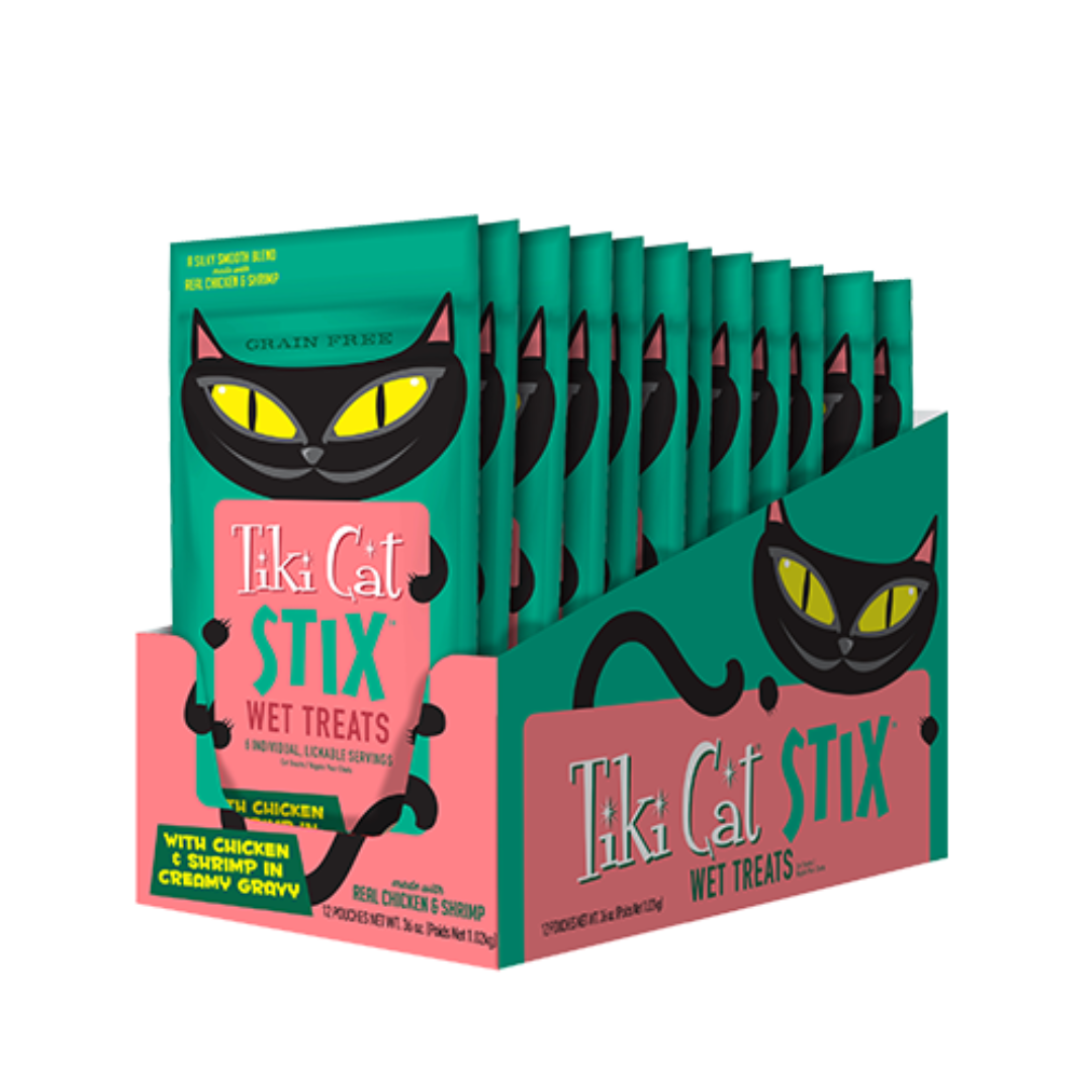 Tiki Cat Wet Cat Treats - STIX Chicken & Shrimp