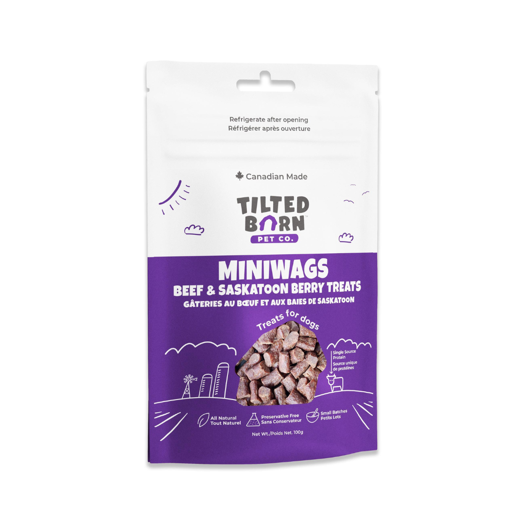 Tilted Barn Dog Treats - 'Miniwags' Beef & Saskatoon Berry