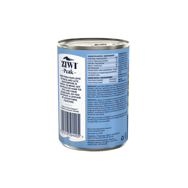 Ziwi Peak Wet Dog Food - New Zealand Lamb Recipe Canned 