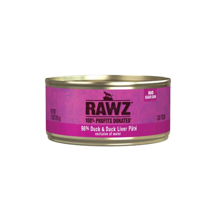 Rawz Wet Cat Food - 96% Duck & Duck Liver Canned