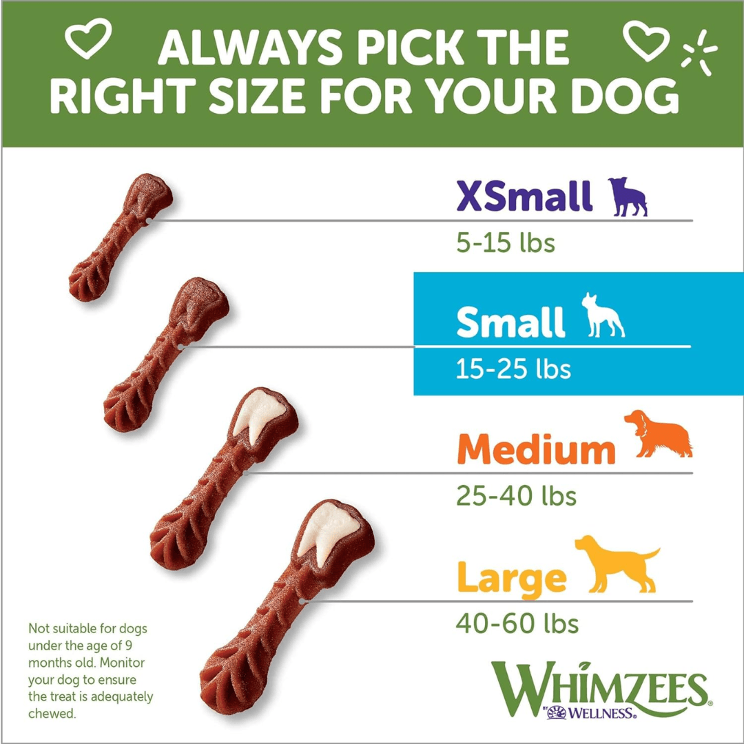 Whimzees Dog Treats - Brushzees All Natural Daily Dental Treats 