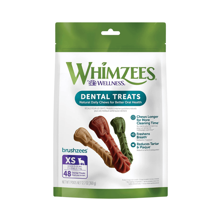 Whimzees Dog Treats - Brushzees All Natural Daily Dental Treats 