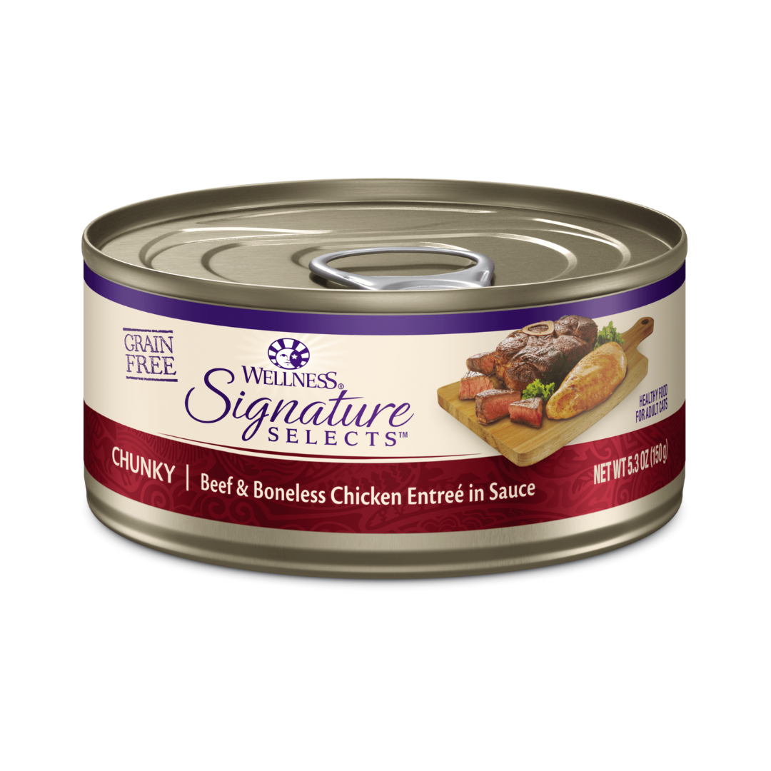 Wellness Wet Cat Food - CORE Signature Selects Chunky Beef & Chicken Canned