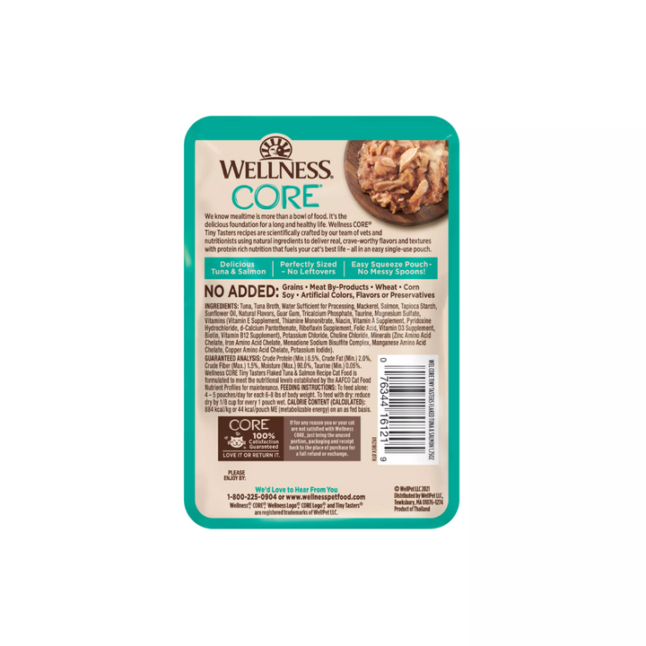 Wellness Wet Cat Food - CORE Tiny Tasters Flaked Tuna & Salmon