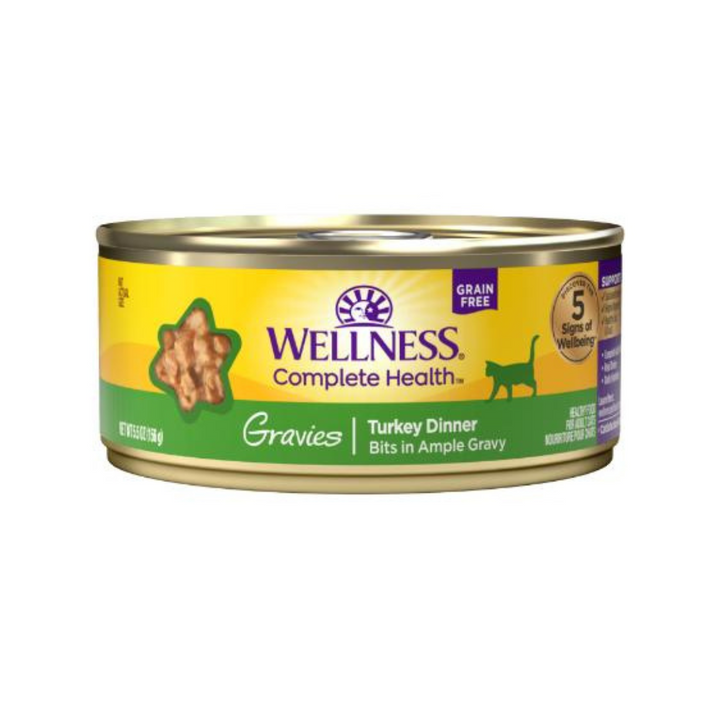 Wellness Wet Cat Food - Complete Health Gravies Turkey Dinner Canned