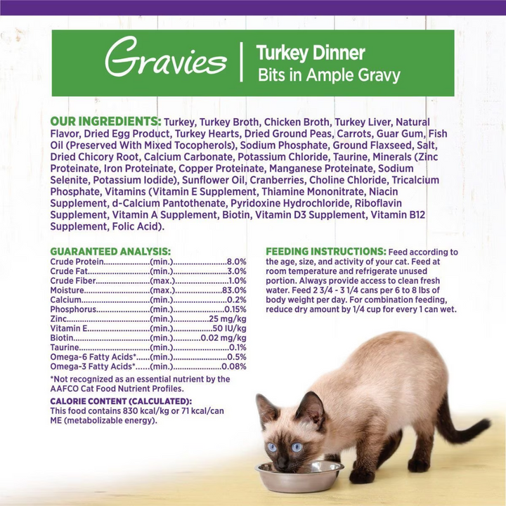 Wellness Wet Cat Food - Complete Health Gravies Turkey Dinner Canned