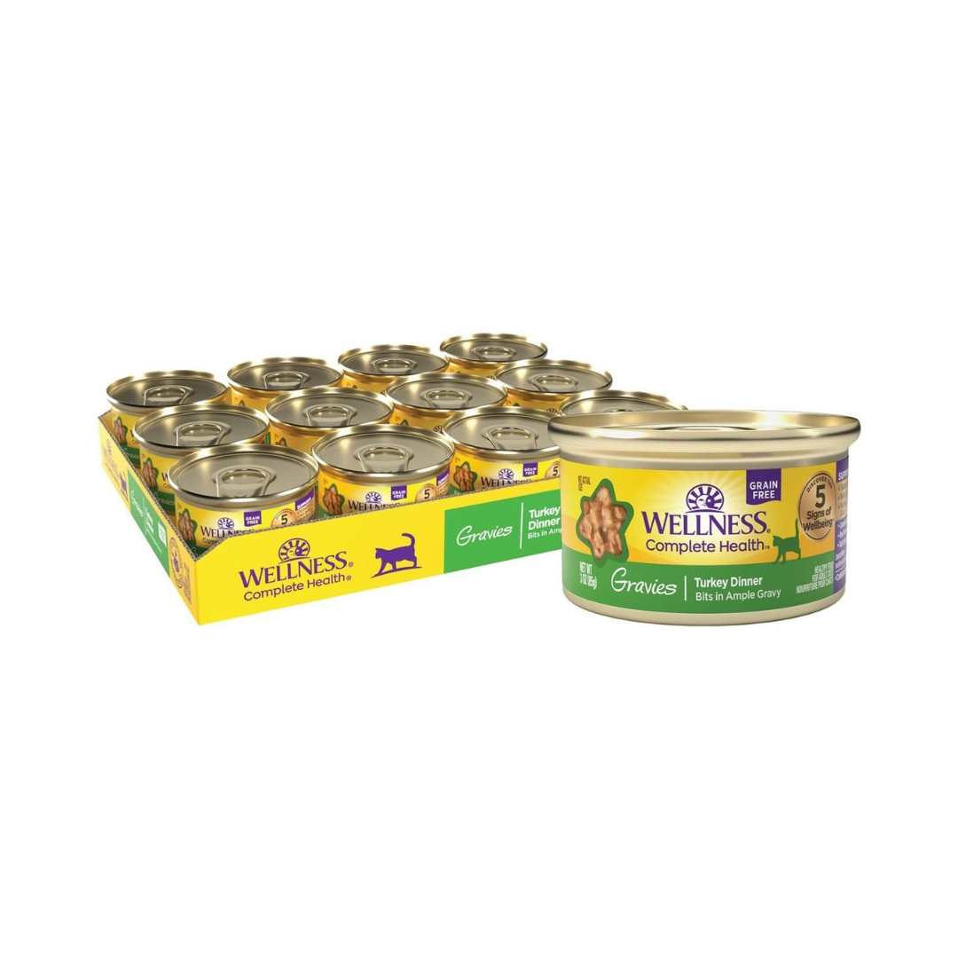 Wellness Wet Cat Food - Complete Health Gravies Turkey Dinner Canned