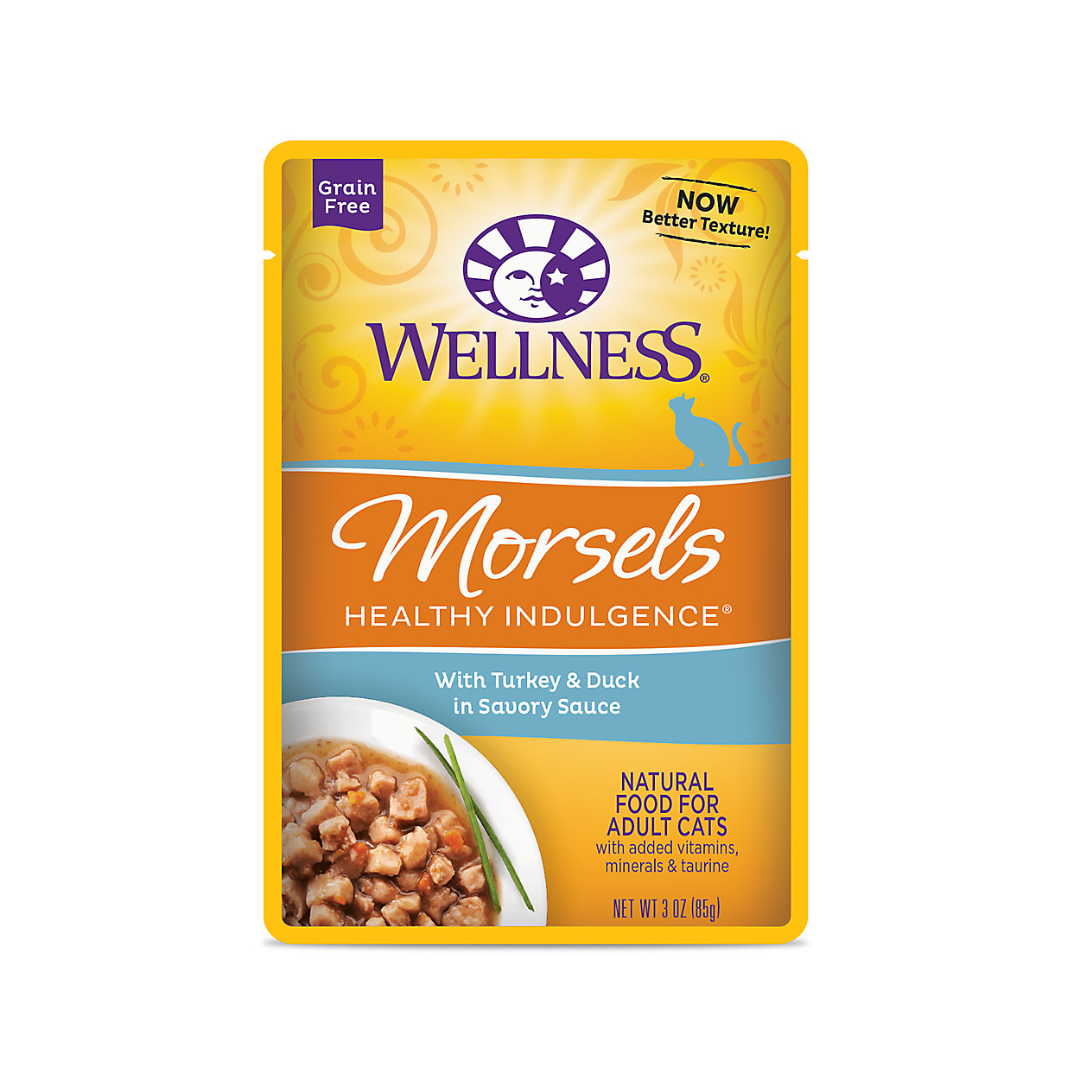 Wellness Wet Cat Food - Morsels Healthy Indulgence Turkey & Duck Pouch 