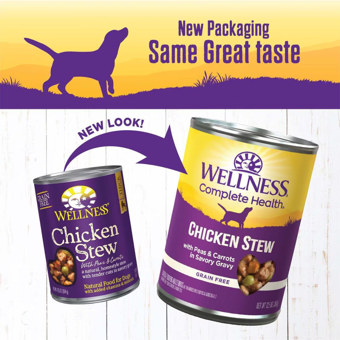 Wellness Wet Dog Food - Complete Health Chicken Stew Canned