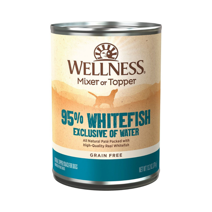 Wellness Wet Dog Food Toppers & Mixers - Complete Health 95% Recipe Whitefish