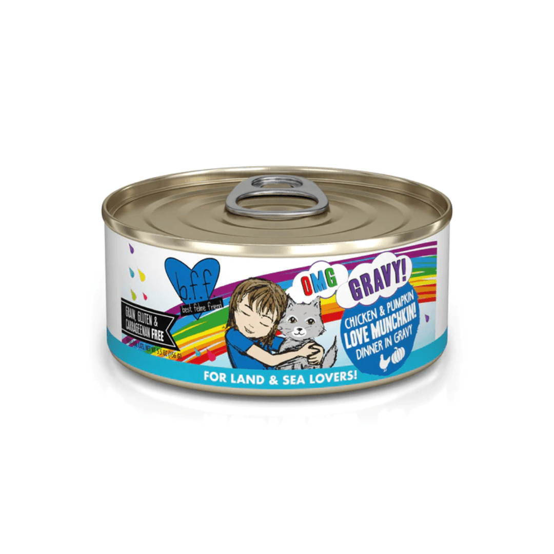 Weruva Cat Wet - BFF OMG Gravy Chicken & Pumpkin Love Munchkin! Canned 