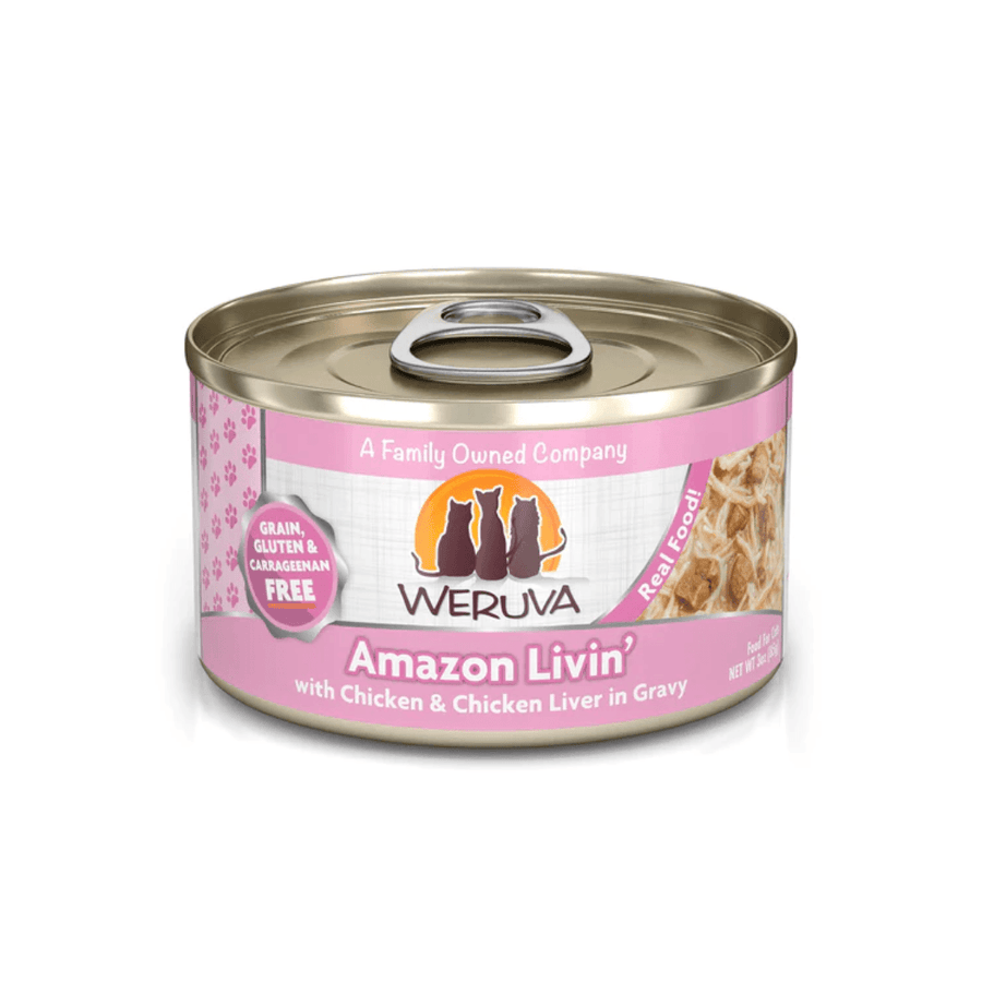 Weruva Wet Cat Food - Amazon Livin' with Chicken & Chicken Liver in Gravy Canned 