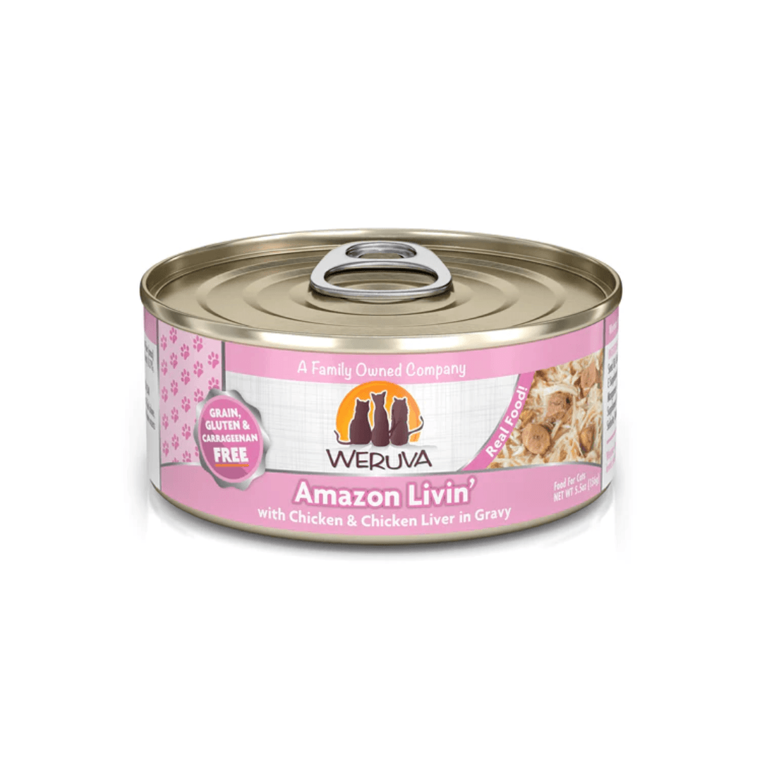 Weruva Wet Cat Food - Amazon Livin' with Chicken & Chicken Liver in Gravy Canned 