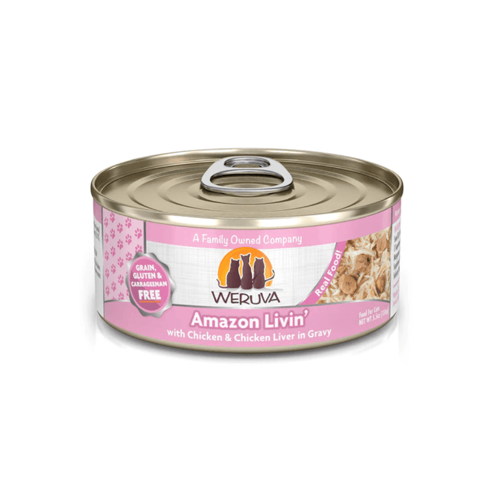 Weruva Wet Cat Food - Amazon Livin' with Chicken & Chicken Liver in Gravy Canned 