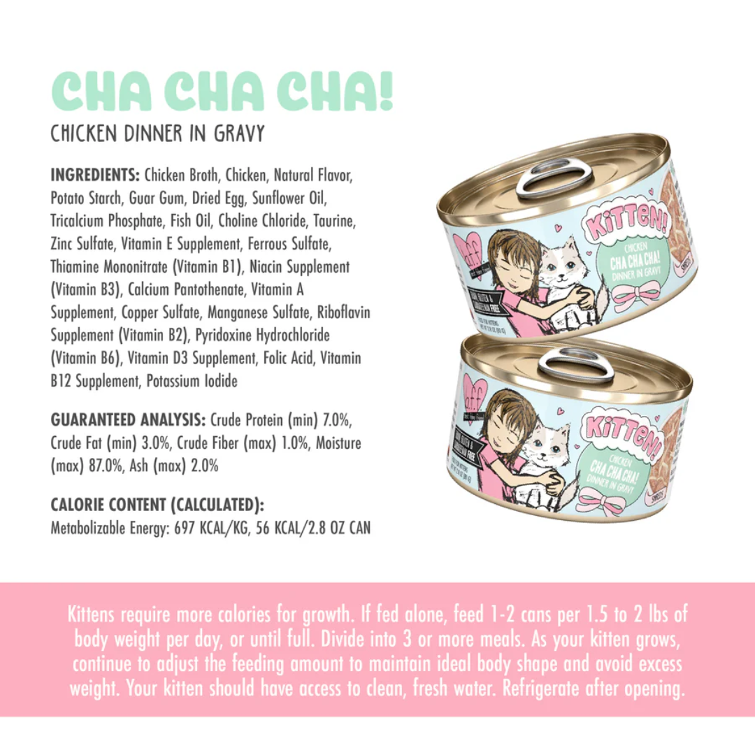 Weruva Wet Cat Food - BFF Kitten Chicken Cha Cha Cha Dinner in Gravy Canned