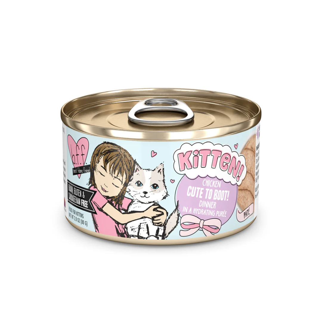 Weruva Wet Cat Food - BFF Kitten Chicken Cute To Boot Dinner in a Hydrating Puree Canned