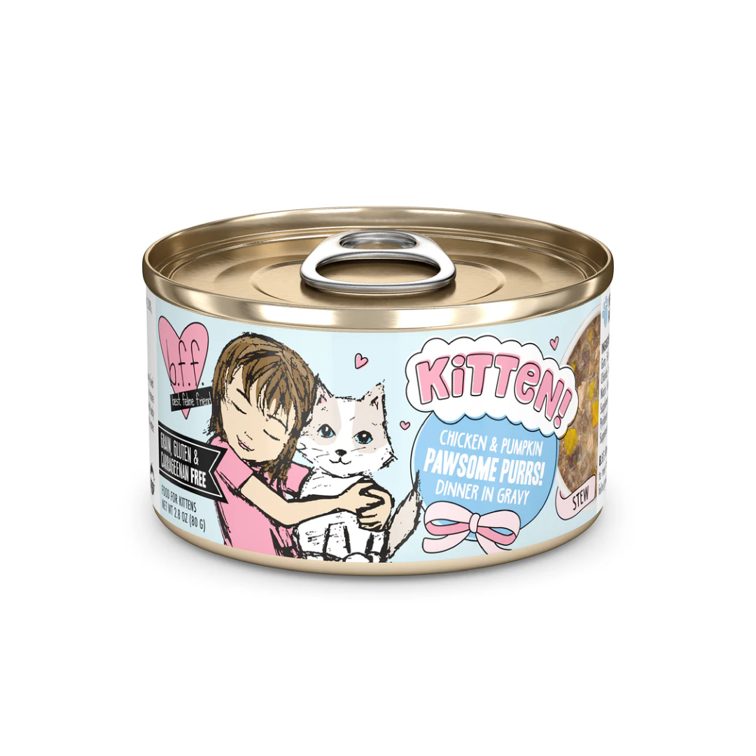 Weruva Wet Cat Food - BFF Kitten Chicken & Pumpkin Pawsome Purrs Dinner in Gravy Canned