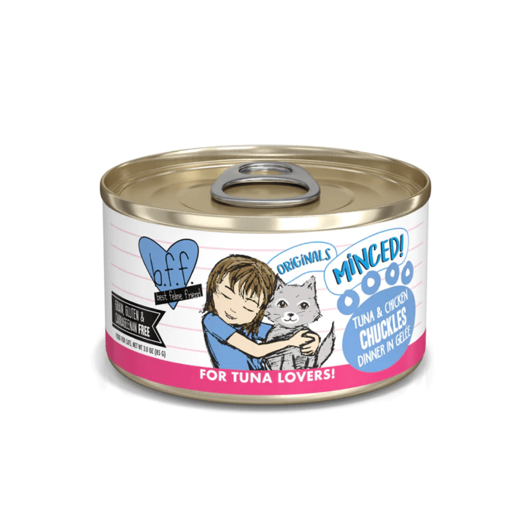 Weruva Wet Cat Food - BFF Minced Tuna & Chicken Chuckles Tuna & Chicken Dinner in Gelee Canned 