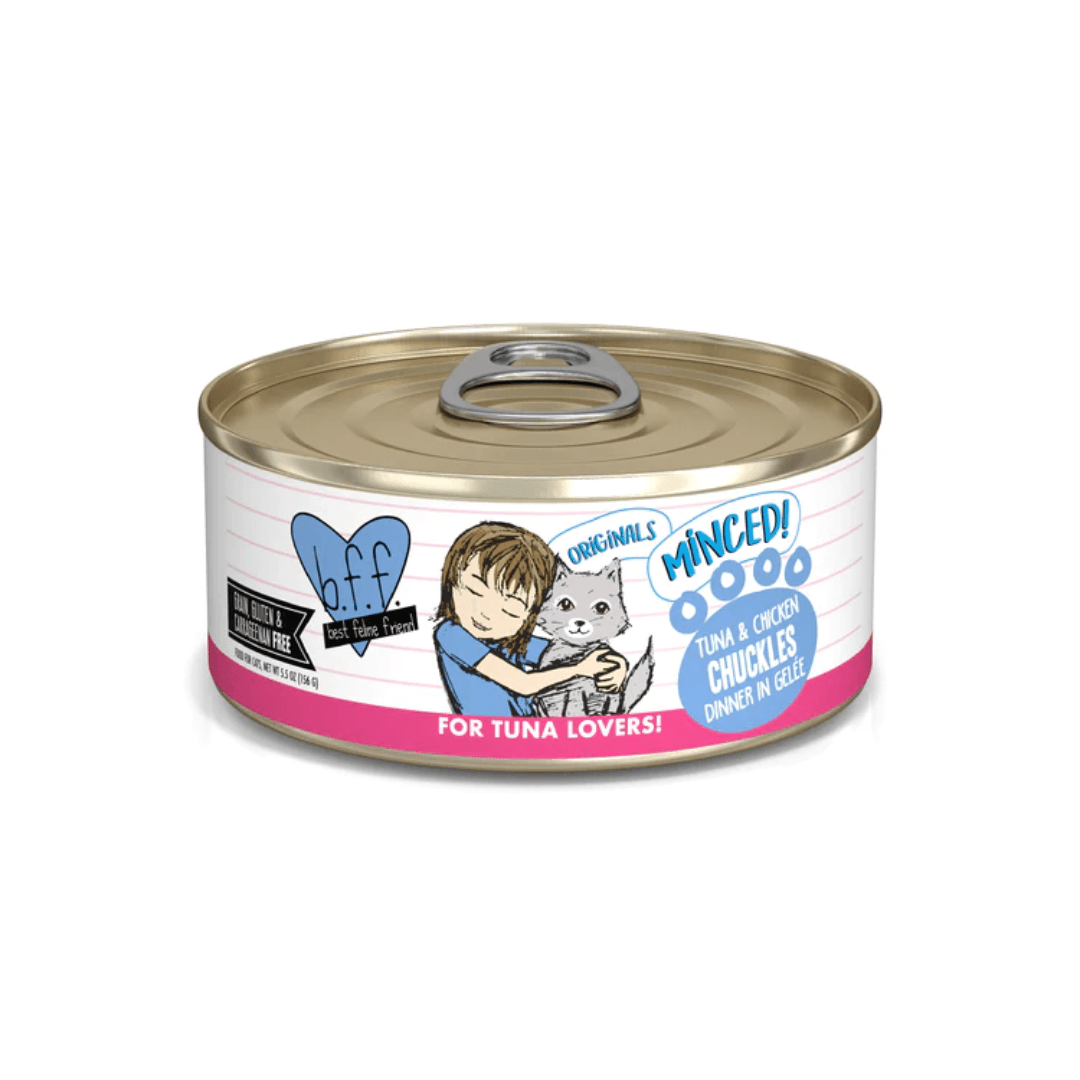 Weruva Wet Cat Food - BFF Minced Tuna & Chicken Chuckles Tuna & Chicken Dinner in Gelee Canned 