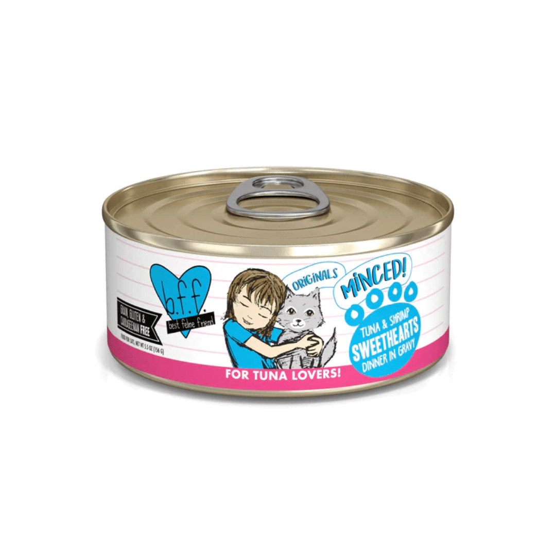 Weruva Wet Cat Food - BFF Minced Tuna & Shrimp Sweethearts in Gravy Canned 