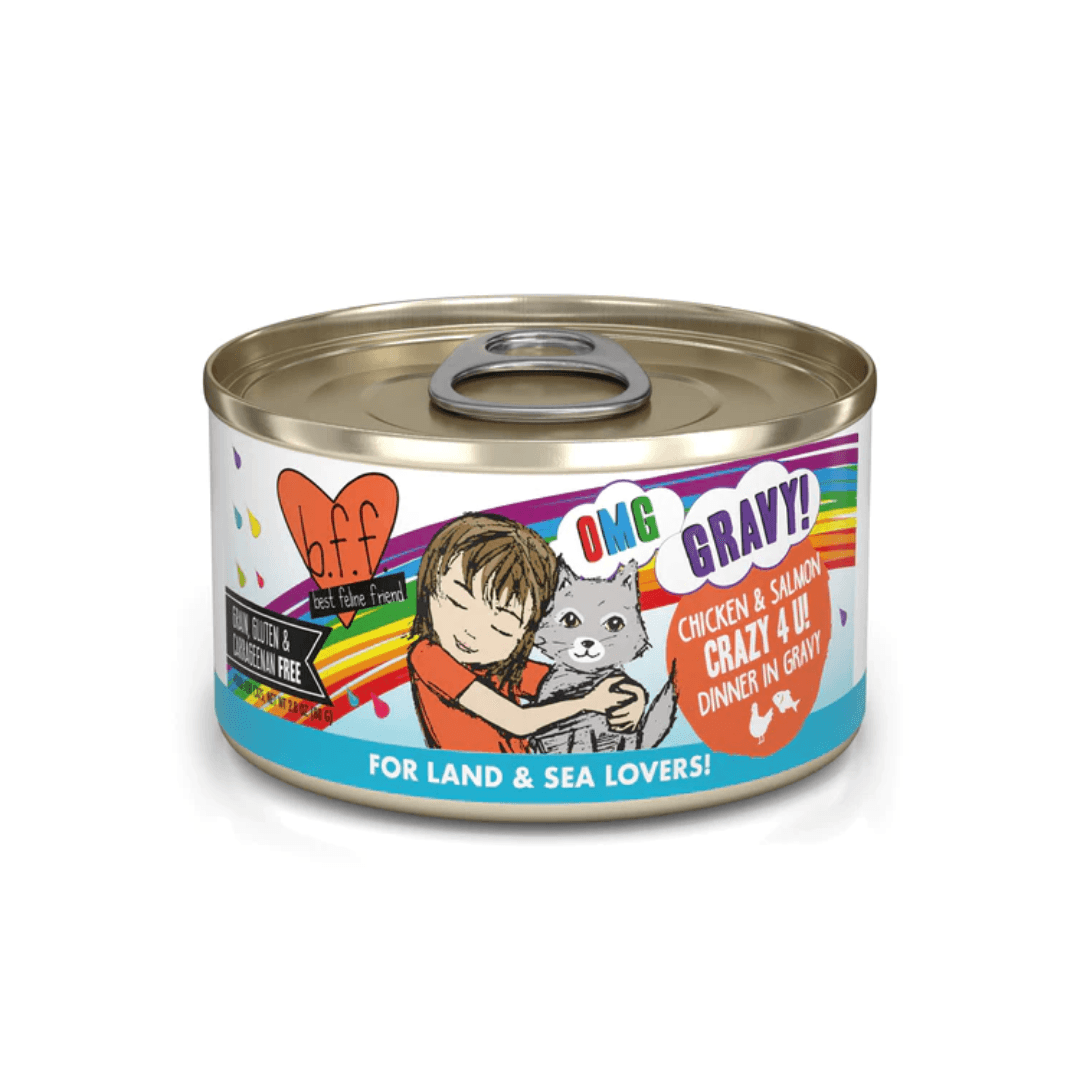 Weruva Wet Cat Food - BFF OMG Gravy Chicken & Salmon Crazy 4 U! Canned 