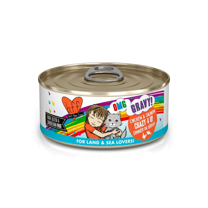 Weruva Wet Cat Food - BFF OMG Gravy Chicken & Salmon Crazy 4 U! Canned 