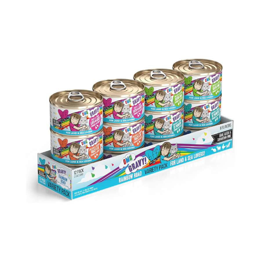 Weruva Wet Cat Food - BFF OMG Rainbow Road Assorted Variety Pack 