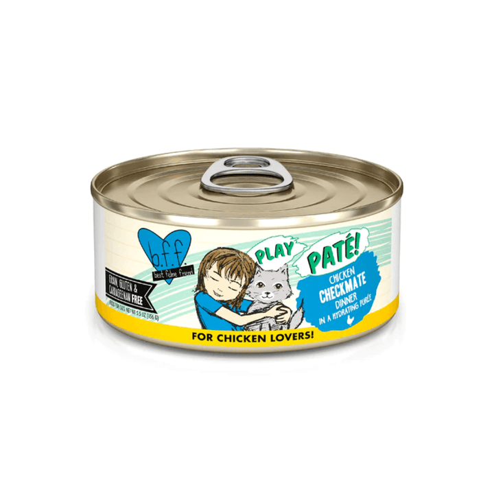 Weruva Wet Cat Food - BFF PLAY Paté Chicken Checkmate Chicken Dinner in a Hydrating Purée Canned 