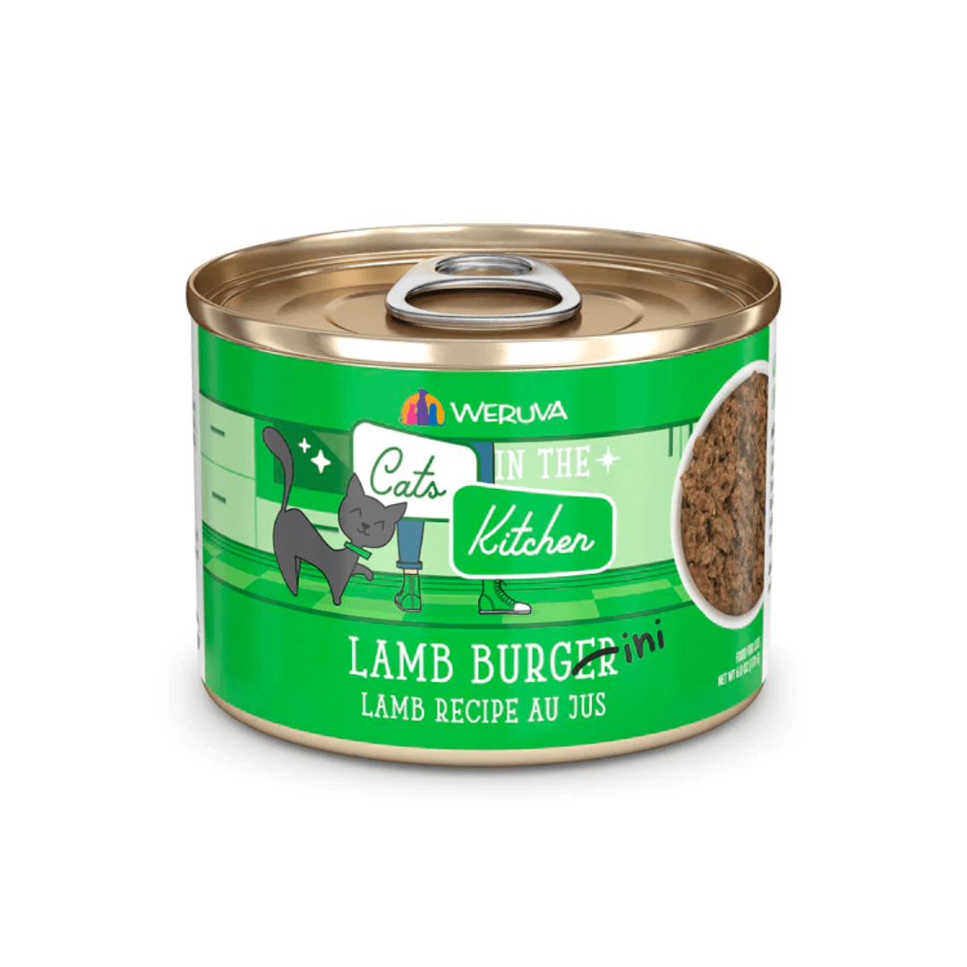 Weruva Wet Cat Food - Cats in the Kitchen Lamb Burger-ini Lamb Recipe Au Jus Canned 