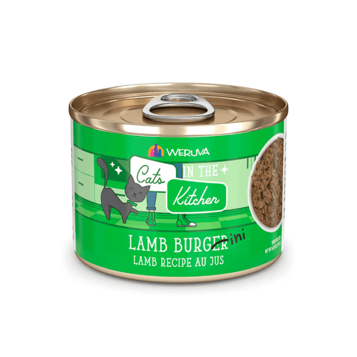 Weruva Wet Cat Food - Cats in the Kitchen Lamb Burger-ini Lamb Recipe Au Jus Canned 