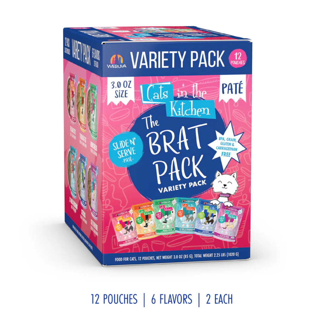 Weruva Wet Cat Food - Cats in the Kitchen Pate The Brat Pack Variety Pack