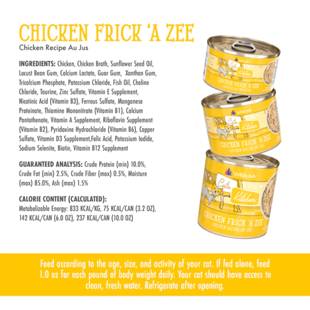 Weruva Wet Cat Food - Cats in the Kitchen "Chicken Frick 'A Zee" Chicken Recipe Canned 